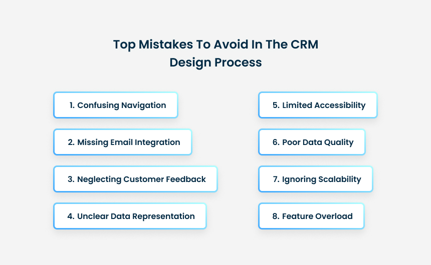 Top mistakes to avoid in the CRM Design Process